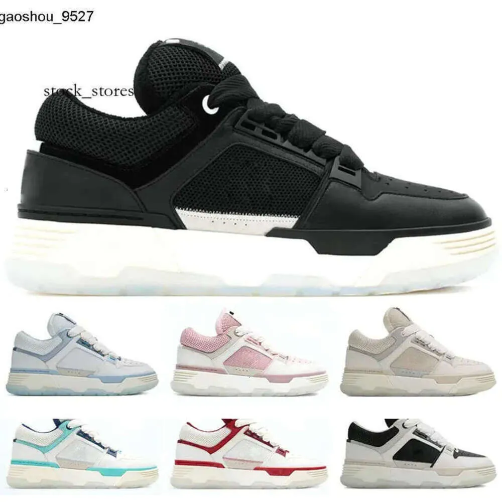 ZB08 DESIGNER AM AMIRIISM MA-1 CASUAL SHOES Män kvinnor Alabaster White Black Blue Pink Mens Sports Sneakers Storlek 36-46 MA-2 PGZ9