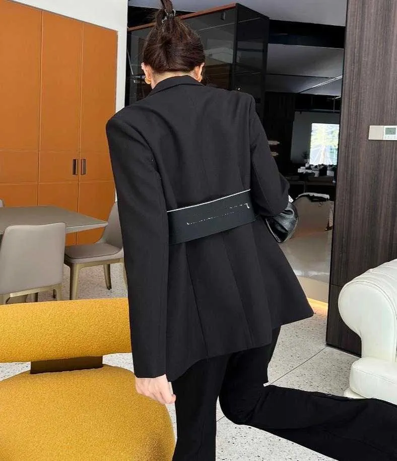 Luxury women's suits coat Blazers waist bag designer jacket fashion classic lady slim temperament coat color black Women's Clothing