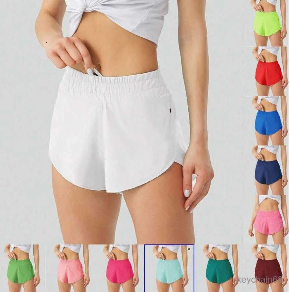 Lululelemenly Designer Women Shorts Lu Yoga Fit Fit Kieszonkowy High Rise Szybki suchy pociąg Krótki luźny styl oddychający 2113ess