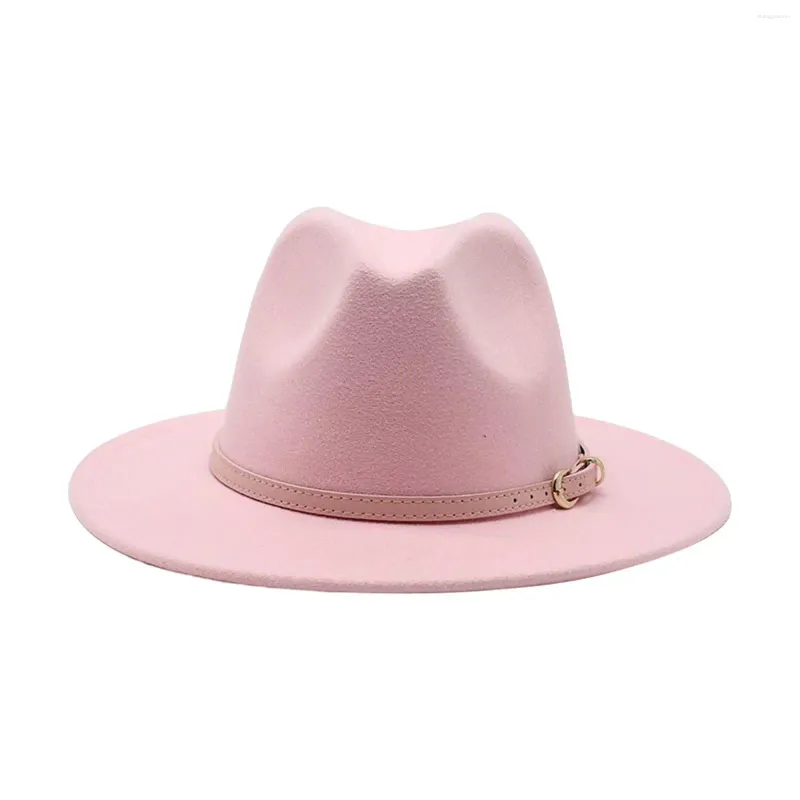 Beralar Kadın Fedora Şapkaları Sapan Geniş Kötü Rahat Disket Panama Şapkası Tatil Sonbahar Kış için