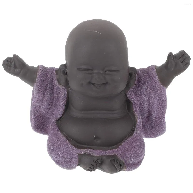 Teaware Sets Purple Sands Buddha Statue Mini Cute Figurine Monk Tea Pet Chinese Creative Craft