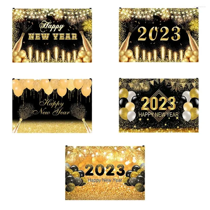 Tissu de fond de décoration de fête, accessoires d'arrière-plan de Studio d'année