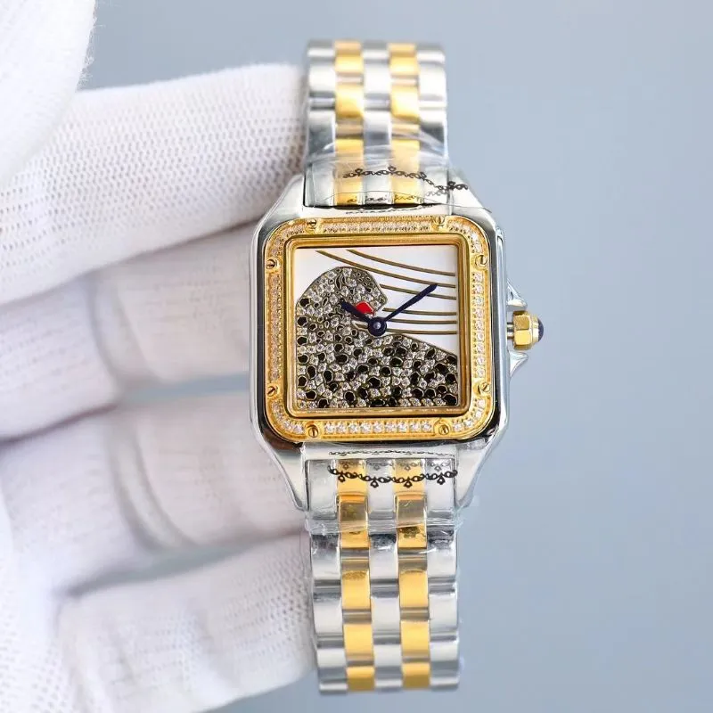 Luxury Diamond Bracelet Watch for Women - Leopard Dial  display picture 1