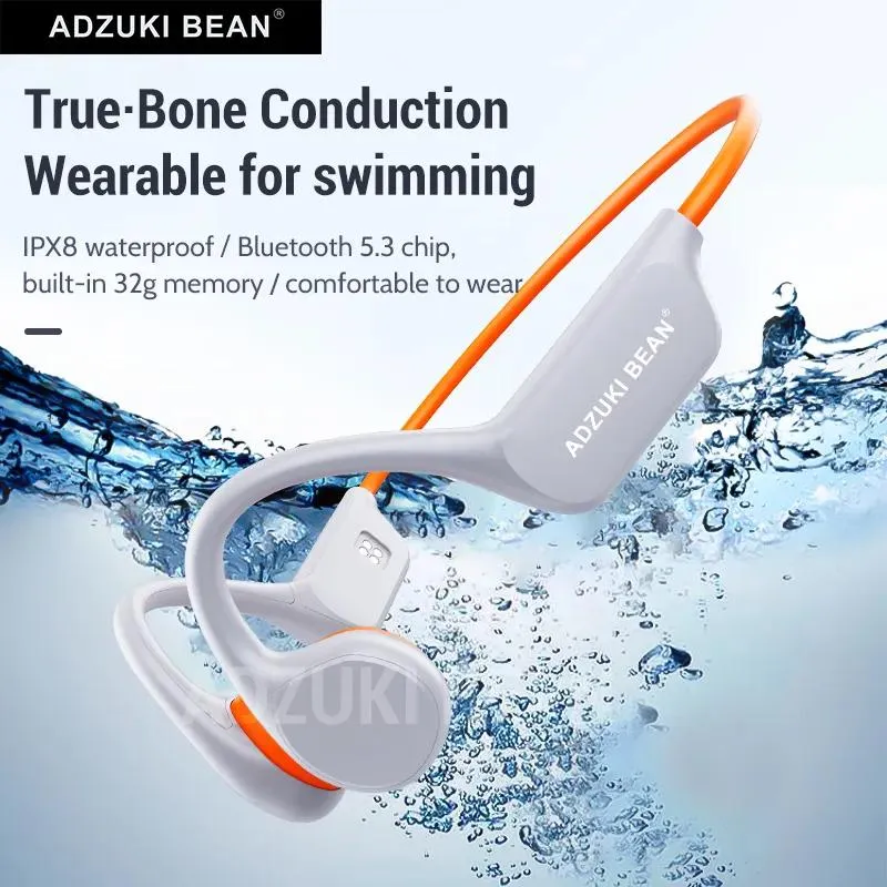 Kulaklıklar Adzuki Bean Bone İletimi Bluetooth Kulaklık X7 Kablosuz IPX8 Profesyonel Yüzme Kulaklıkları MP3 IP68 32G Su Geçirmez Kulaklık