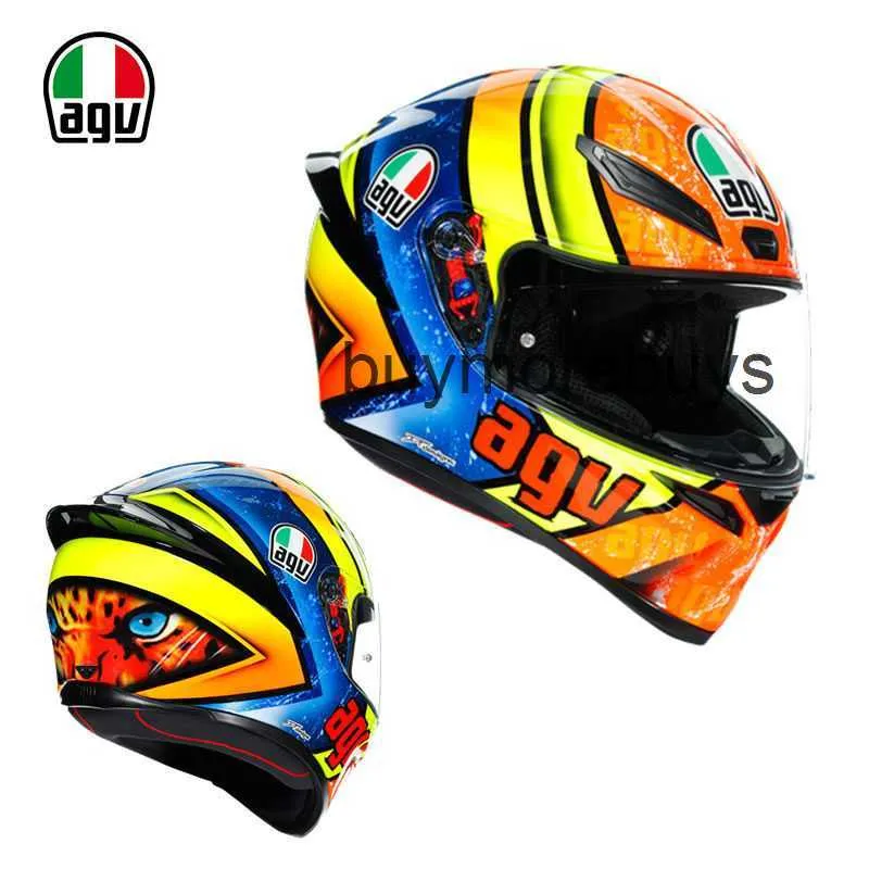 Full Face Open Year New AGV Motorcykelhjälm KS Full Helmet Four Seasons Anti Fog Racing Helmet Men's and Women's Motorcycles Brand New Hai4