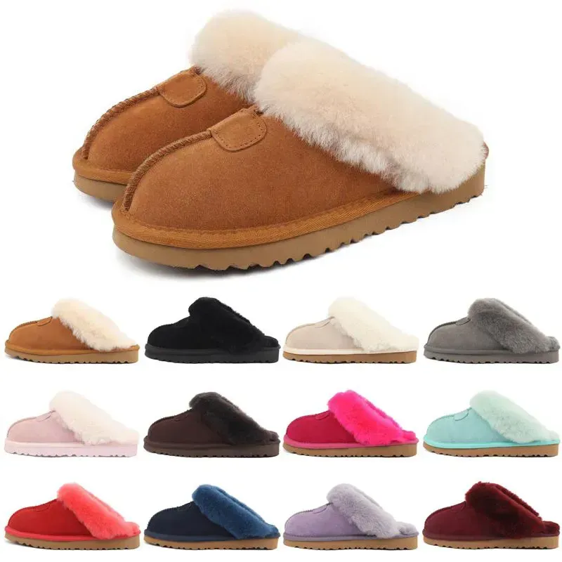 2023 Designer fur women sandal slippers sliders sandals fluffy fuzzy pantoufle woman soft slides slipper trainers mules platform scuffs winter Booties 35-45