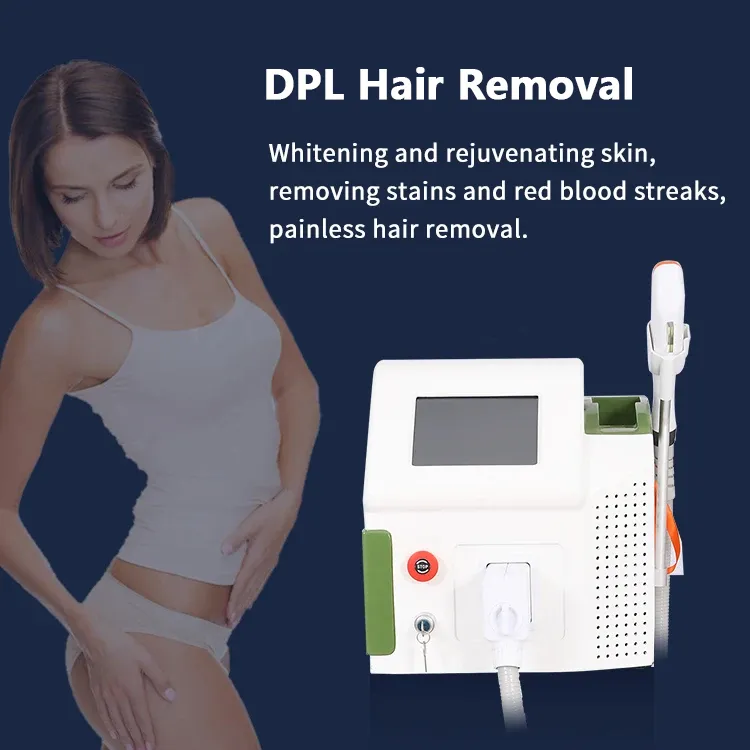 Professionell DPL IPL Hårborttagning Smärtfri 4 våglängd DPL -laser Acne Treating Skin Utjämning Enkel handtag DPL Laser Portable Instrument