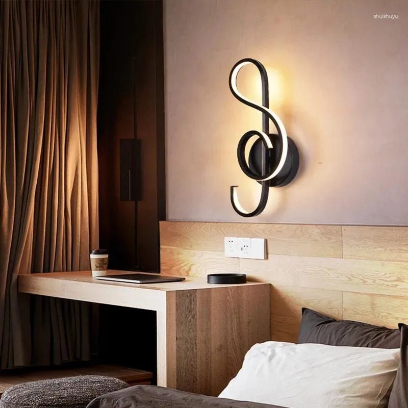 Lámpara de pared moderna y sencilla LED para el hogar, dormitorio, mesita de noche, iluminación interior, luces de fondo, pasillo