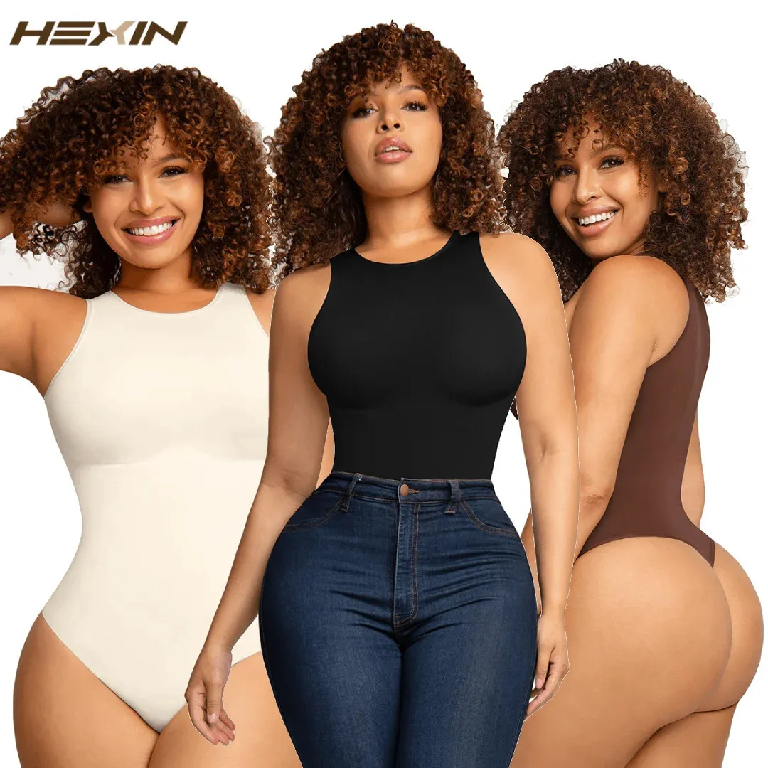 Body-Hugging T-shirt Body Tops pour femmes Doux Ras du Cou Body Shaper String Combinaison Ventre Plat Corset Sexy String Shapewear 240117