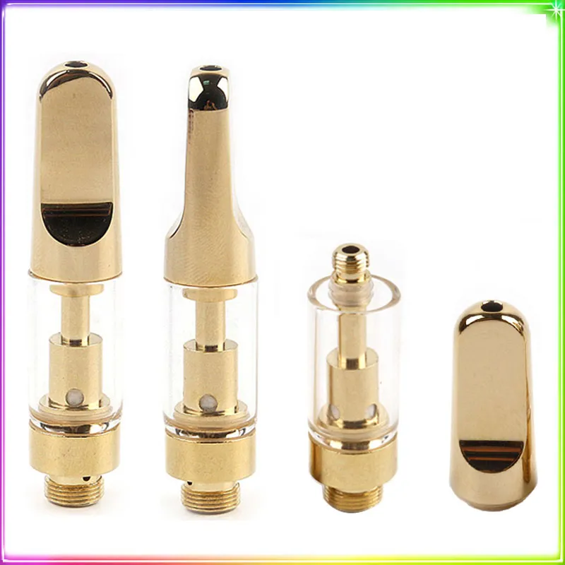 Gold Vape Wases 0,5 ml 0,8 ml 1,0 ml cewki ceramicznej TH205 Pełna złote 510 Nić puste wózki Atomizery