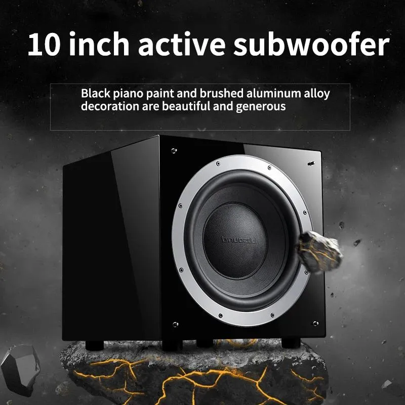 Subwoofer 200 W 10-Zoll-Aktiv-Subwoofer-Lautsprecher Heim-Highpower-Heimkino HiFi-Fieber-Audio Super-Subwoofer High-Fidelity-Audio-Box