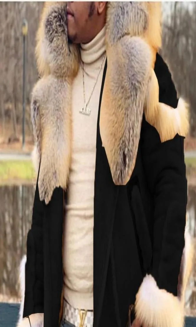 Men039S jackor Mens Winter Coat Fashion Casual päls krage plysch varmt tjockare imitation läder mocka trend stor storlek ull line7151652