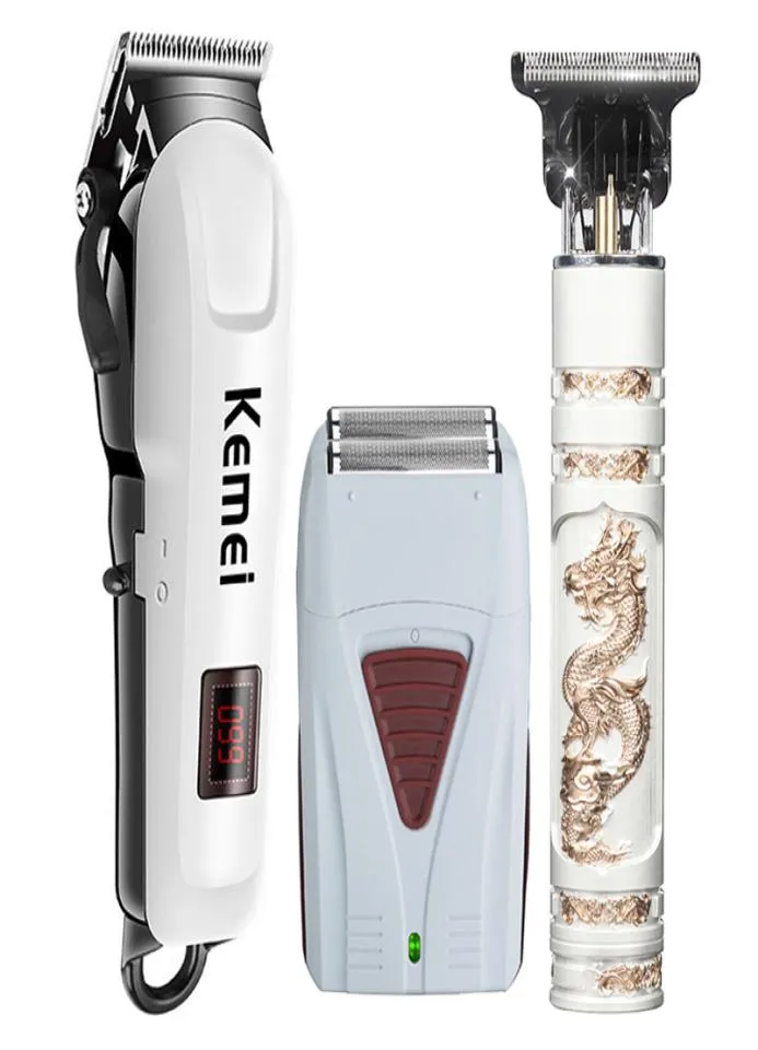 Clipper Electric Tıraş Men Men Setmer 3 Parça Set Profesyonel Saç Clippers USB ChargingClipper Electric Tıraş Alın