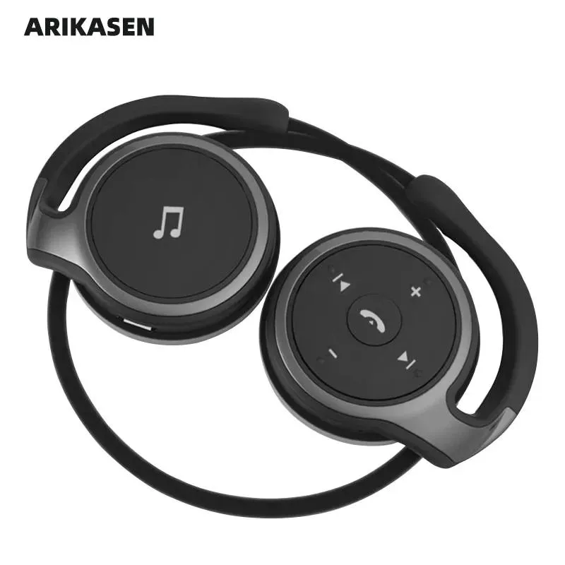 Hoofdtelefoon Arikasen A6 Bluetooth -oortelefoon op oor comfortabel draadloze oortelefoons Microfoon Deep Bass 3D Stereo Sound Bluetooth 5.0 Headset