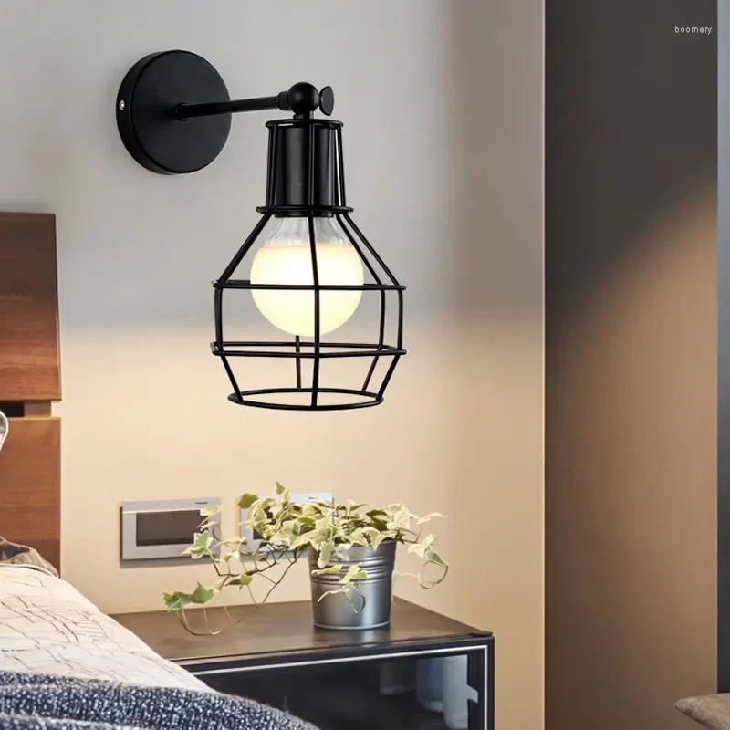 Lampa ścienna nowoczesna prosta restauracja retro sconce lekki nocny sypialnia salon foyer LED oświetlenie