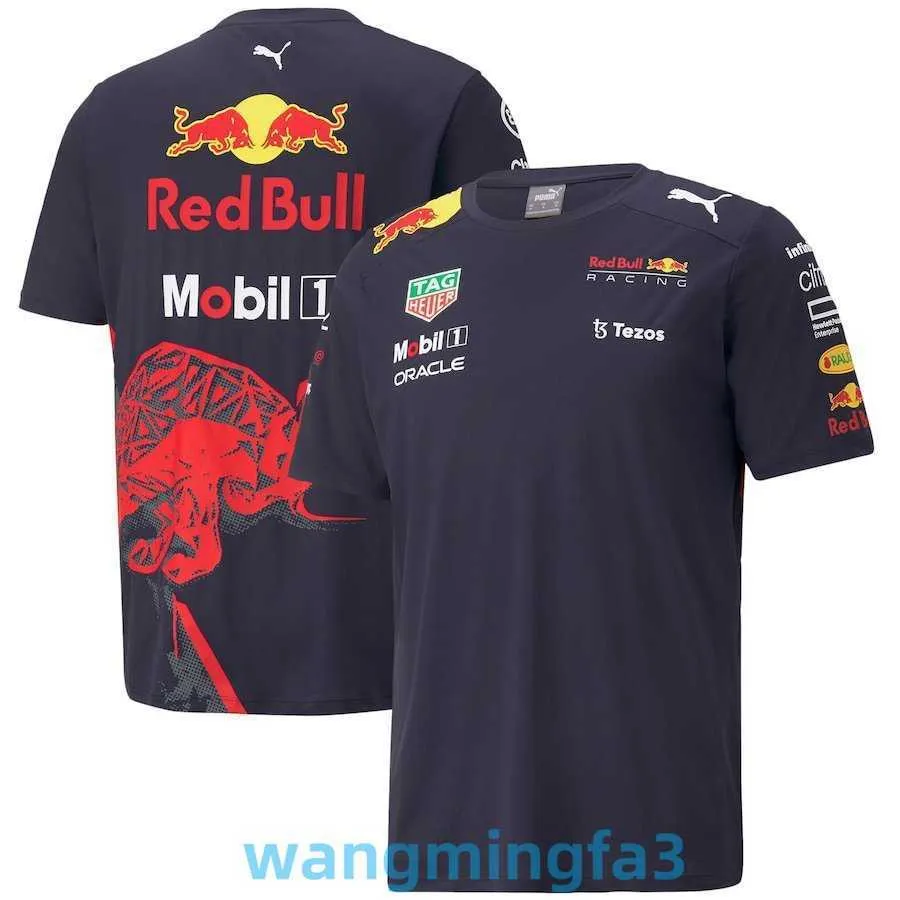 2024 Modellen T-shirts Designer New F1 Racing Motorcykelcykeldräkt Andas andas snabbt torkning Rund hals kortärmad t-shirt off-road arbetsskjorta