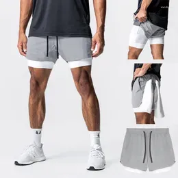 Men`s Shorts 2023 High Quality Summer Sports Double Layered 2-in-1 With Built-in Pockets And Multifunctional Exercise Capris