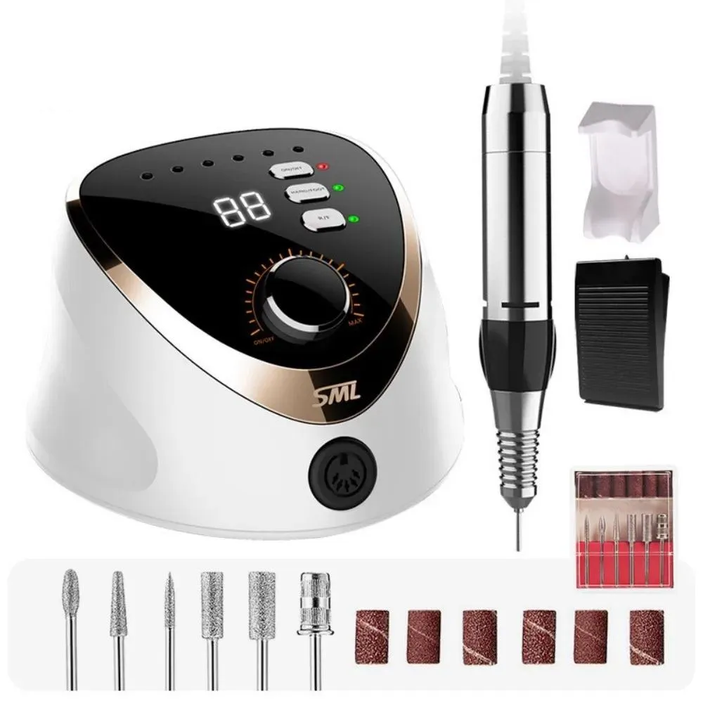 Tratamentos SML M12 Brills unhas Manicure Pedicure Hine Electric Strong UNIL File Polishing 35000rpm Nails Manicure Manicure Seg.