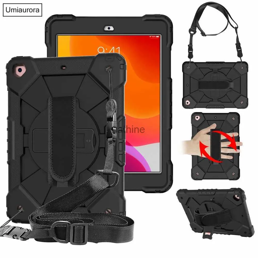 Tablet PC Cases Bags 360 Rotation Hand Strap Tablet Case for IPad 10.2 7th 8th 9th 10th Gen 10.9 2022 Air 9.7 Mini 2 3 4 5 6 Pro 11 Shockproof Cover YQ240118