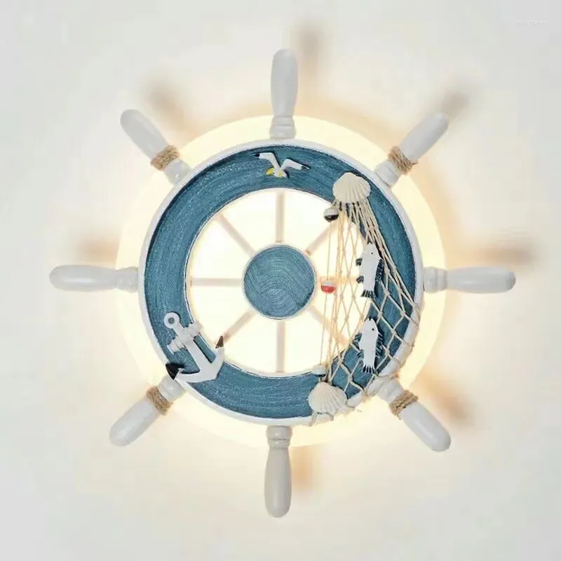 Wandlamp Kinderkamer Cartoon Licht Persoonlijkheid Schip Roer Decoratie Led-verlichting Creatieve Slaapkamer Nachtkastje