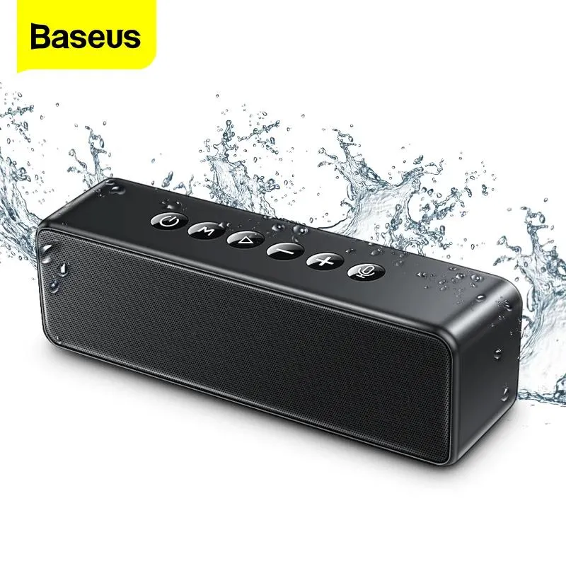 Högtalare Baseus Bluetooth -högtalare trådlöst ljudfält Portable Waterproof Outdoor Stereo Sound Box 20W Audio Output Dual Speakers Sound Bar