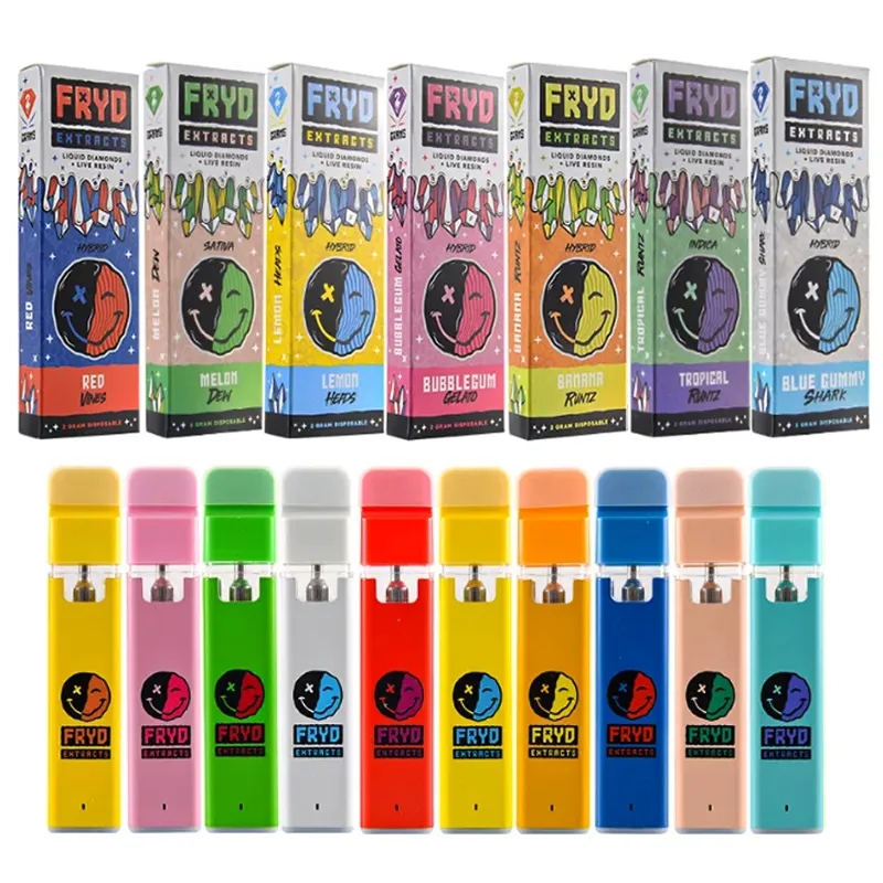 Fryd Extrai Dispositivo de Barra Vazia Descartável Pod 350mAh Recarregável 2.0ml Caneta Vaporizador com Embalagem vs Packwoods Dabwoods Runtz