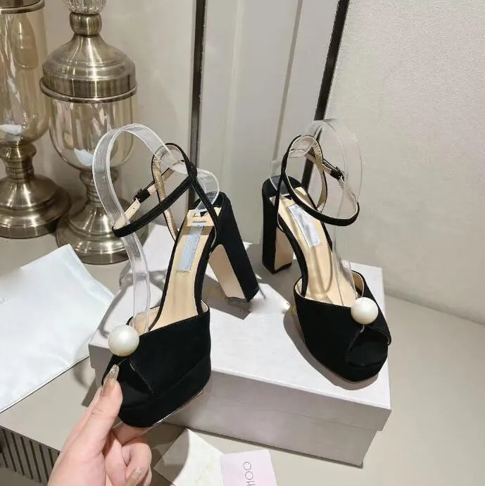 Elegant Luxury Women SACORA Sandals ankle strap black leather high heels Shoes Patent Leather Metal Toe Cap Lady Fashion High Heels Comfort Walking EU35-43.BOX