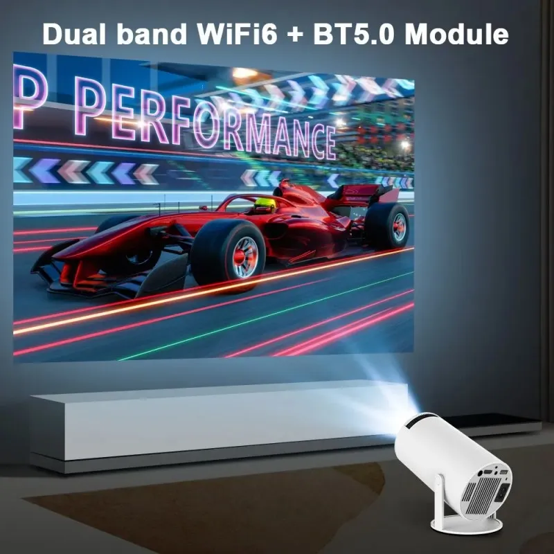 LED Işıklar Projektör 4K Android 11 Dual WiFi6 200 ANSI Allwinner H713 BT5.0 1080P 1280*720p Ev Sineması Açık Mekan Taşınabilir Projetor