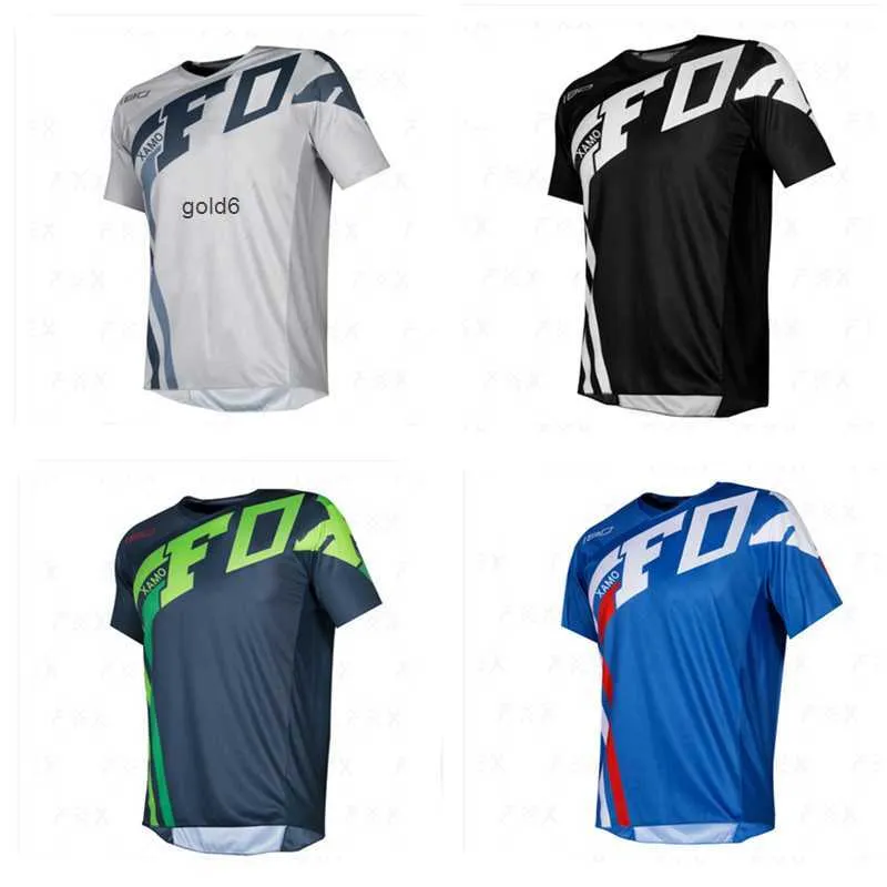 T-Shirts Speed-Down-Anzug, schnell trocknender Sportanzug für Motorrad, Mountainbike, Geländewagen, kurzärmeliger Sommer-Team-Radsportanzug, atmungsaktiv und schweißabsorbierend