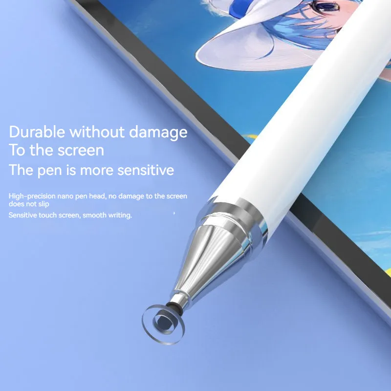 2 w 1 Pióro z ekranem dotykowym Pióra do tabletu tabletu na tablecie Pojemności pojemnościowy ołówek dotykowy dla iPhone'a Samsung Universal Android Screel Screen Pencil Condenser Pen
