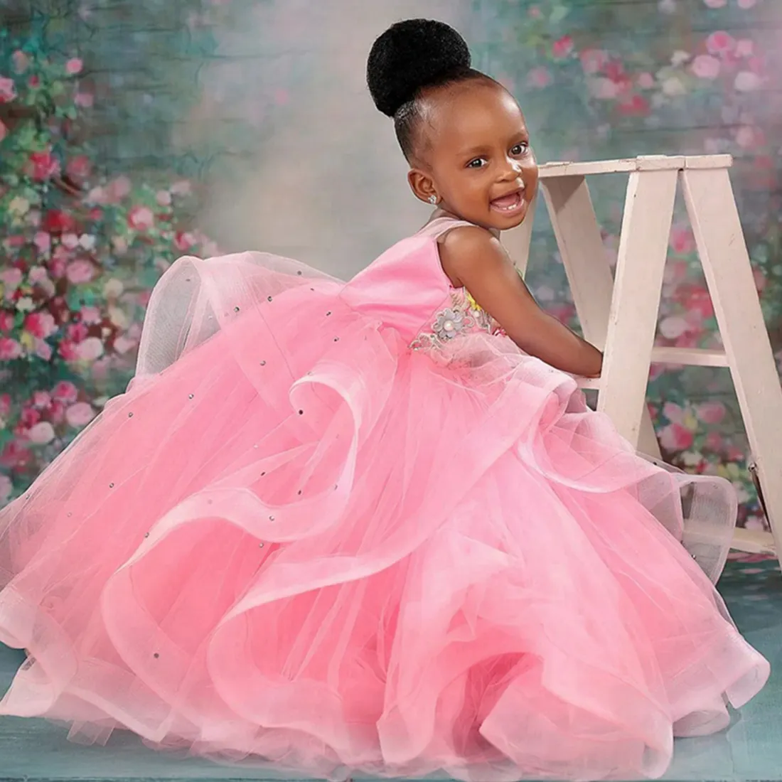 Puff Sleeve Baby Pink Dress Kids 1st Birthday Baby Girl The Princess Dress Buy Cute 1- Puff Sleeve Baby Pink Dress Kids 1st Birthday Baby Girl The Princess Dress Buy Cute 1-
