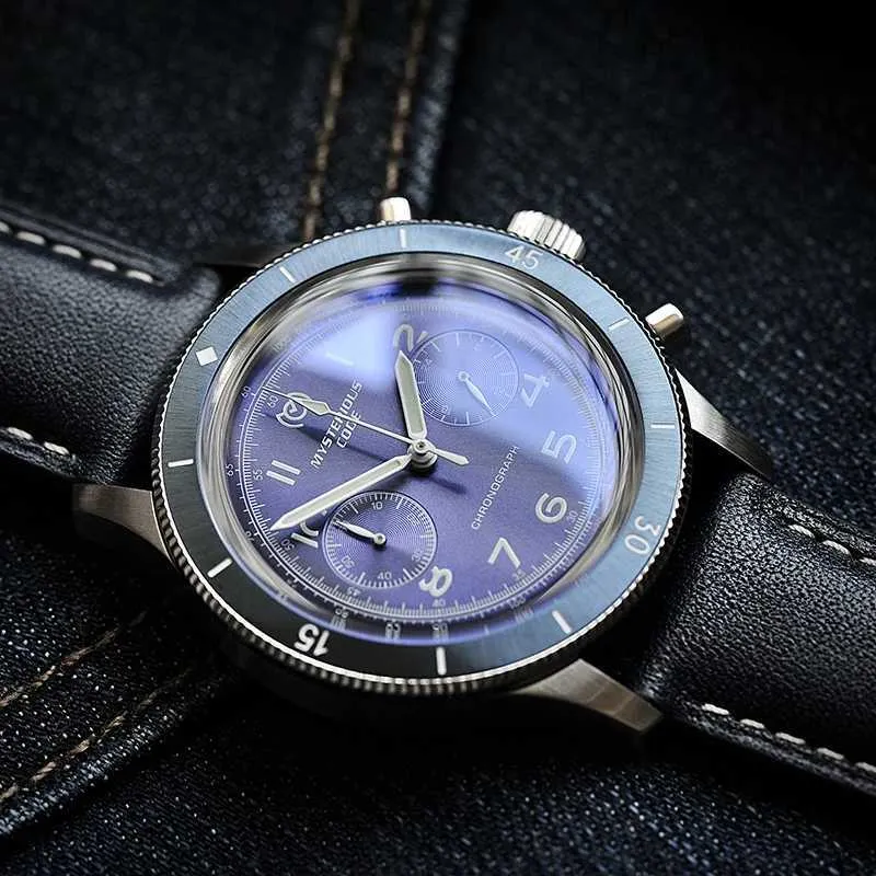 注目ブランド DHgate.com:Mens Mysterious Code 37.5/40mm Homage Chronograph その他