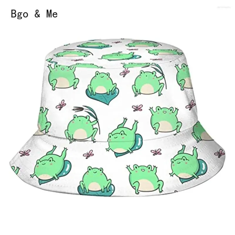 Bérets dessin animé dinosaure Dino arbres mignons chapeau de seau soleil plage emballable casquette de pêcheur pour femmes hommes été randonnée en plein air