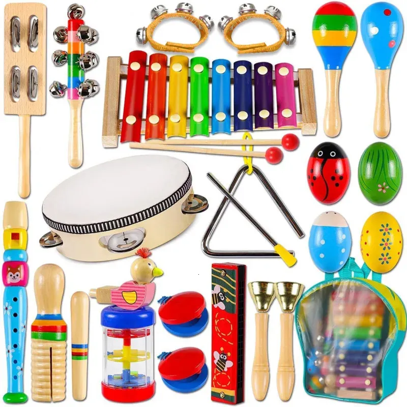 Strumento a percussione per bambini Educazione Sviluppo creativo Mano musicale in legno Imparare i giocattoli Montessori Regalo 240117