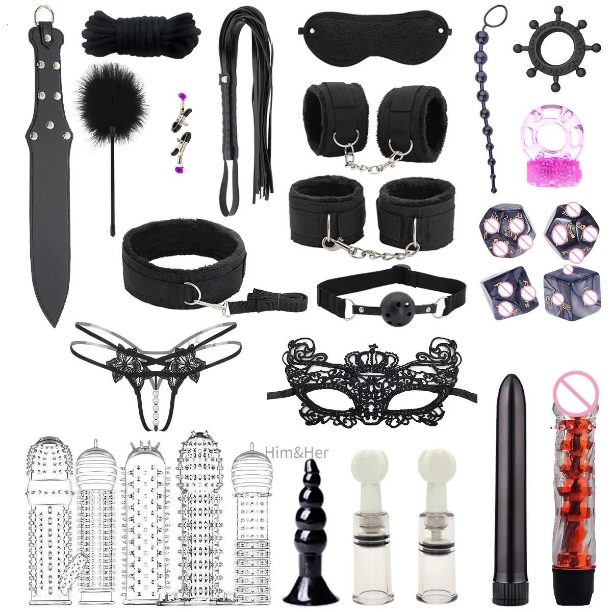 BDSM Sexlove Traje Esposas para adultos Látigo para pezones BDSM Sexo Metal Anal Plug Vibrador Cadera Mujer Hombre Adulto Juguetes sexuales pornográficos 1 240117