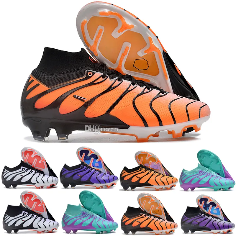 Soccer Shoes Cleats Tn Football Boots Mercurial tns 15 Elite XXV FG Pors Men Va Men Mbappe Shadow Black Chrome Hyper Royal XXV Metallic Top Outdoor Trainers