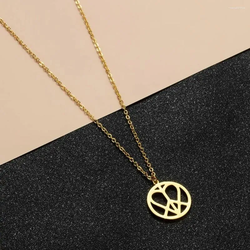 펜던트 목걸이 Chengxun Heart in Peace Sign Hippie Love Charm Necklace 여자를위한 전쟁 보석 남성 생일 선물 기하학적 디자인