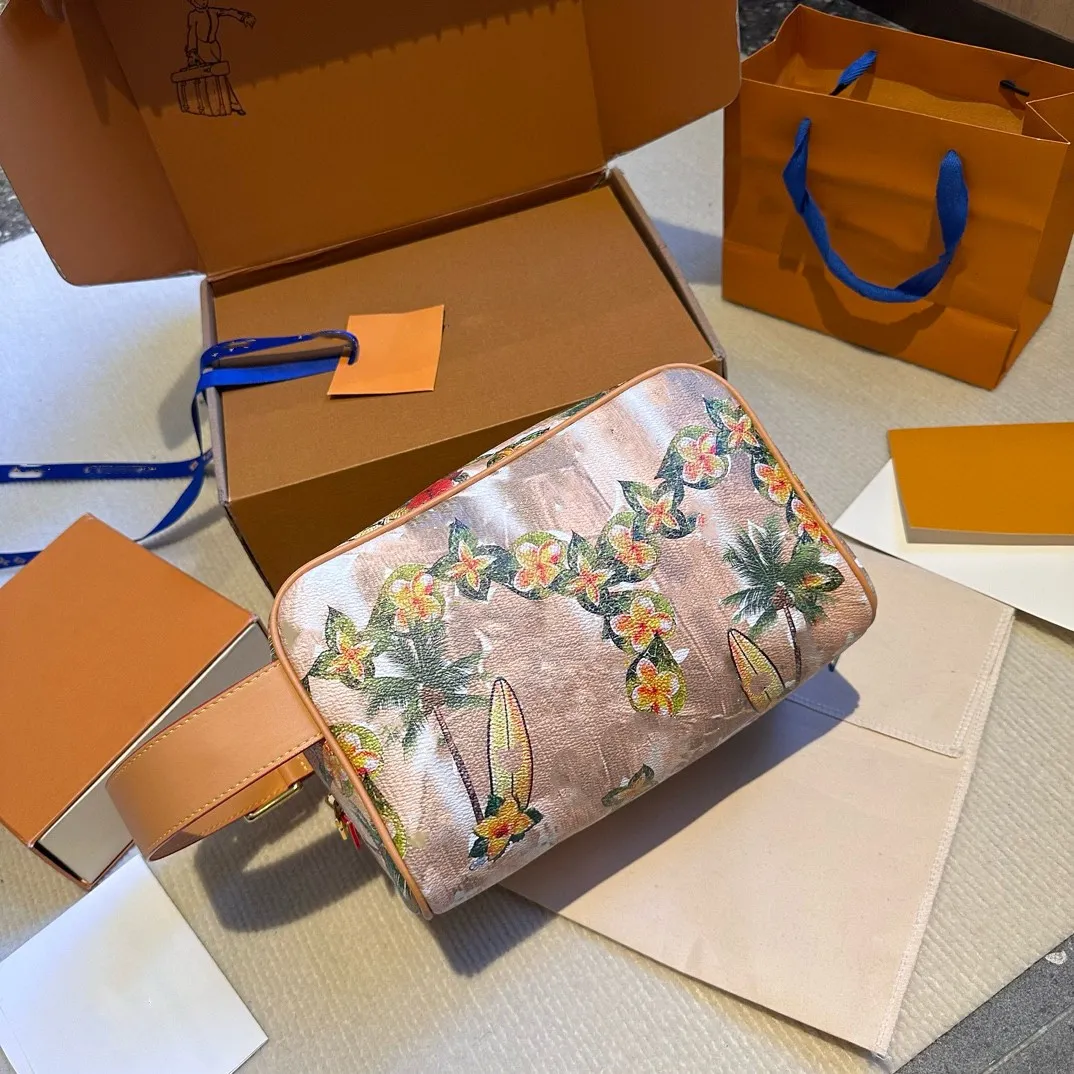 Borsa da trucco da donna con cerniera Borsa da trucco da donna di design Borse per cosmetici di grande capacità Borsa da toilette Borsa da toilette da viaggio classica per uomo