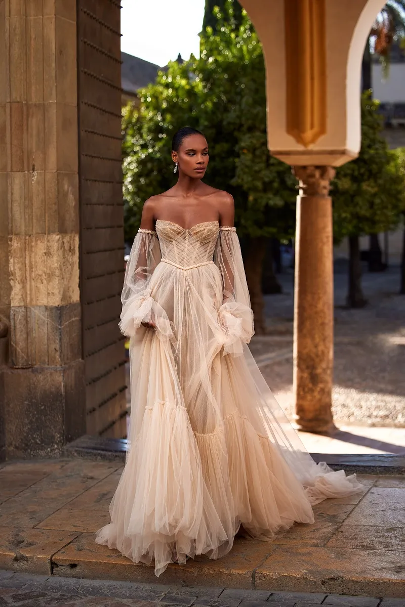 Ruffled Wedding Dresses 2021-2022 | DaVinci Bridal