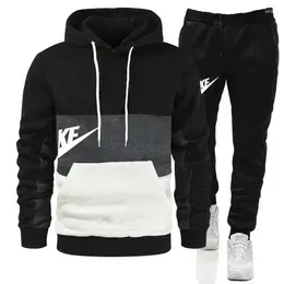 Men`s Tracksuits Hoodie And Pants Set Casual Sportswear Zipper Brand Sweat Fall Winter 2023