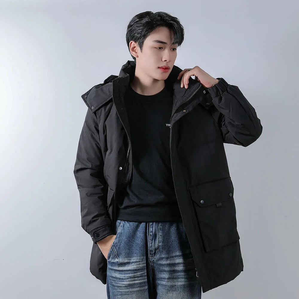 Handong Siyu 2023 Korean version 90 Down Men's Down Jacka Work Clothed Men's Youth Thick Jacket