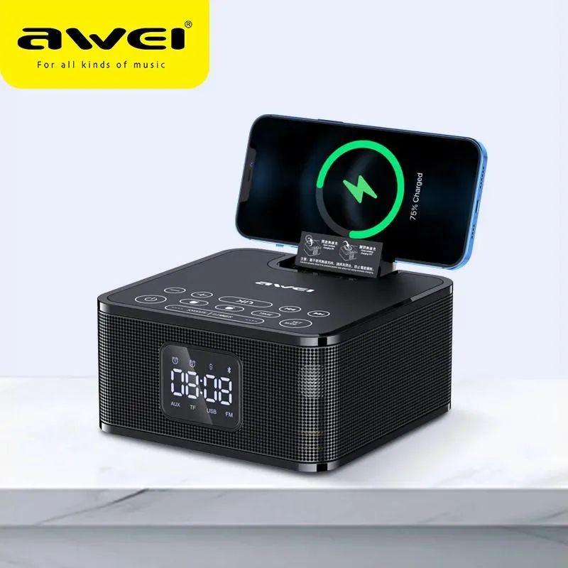 Haut-parleurs awei y332 en haut-parleur Bluetooth multifonction avec téléphone de téléphone sans fil de téléphone FM 8000mAh DC 5V Charging Boîte