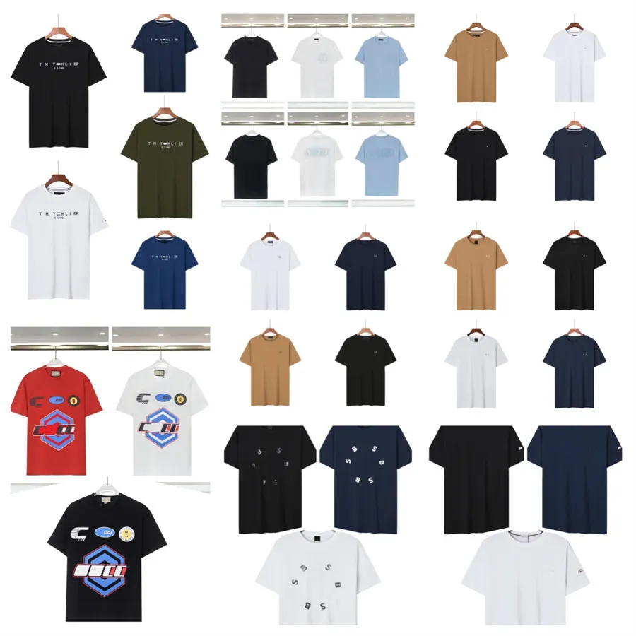 Mens Camisetas Camiseta Homem Camisa Designer Top Camisetas Top Mulher Tee para Amantes Carta Manga Curta Redondo Pescoço Moda Hip Hop Algodão Preto Mulheres Preto Moda