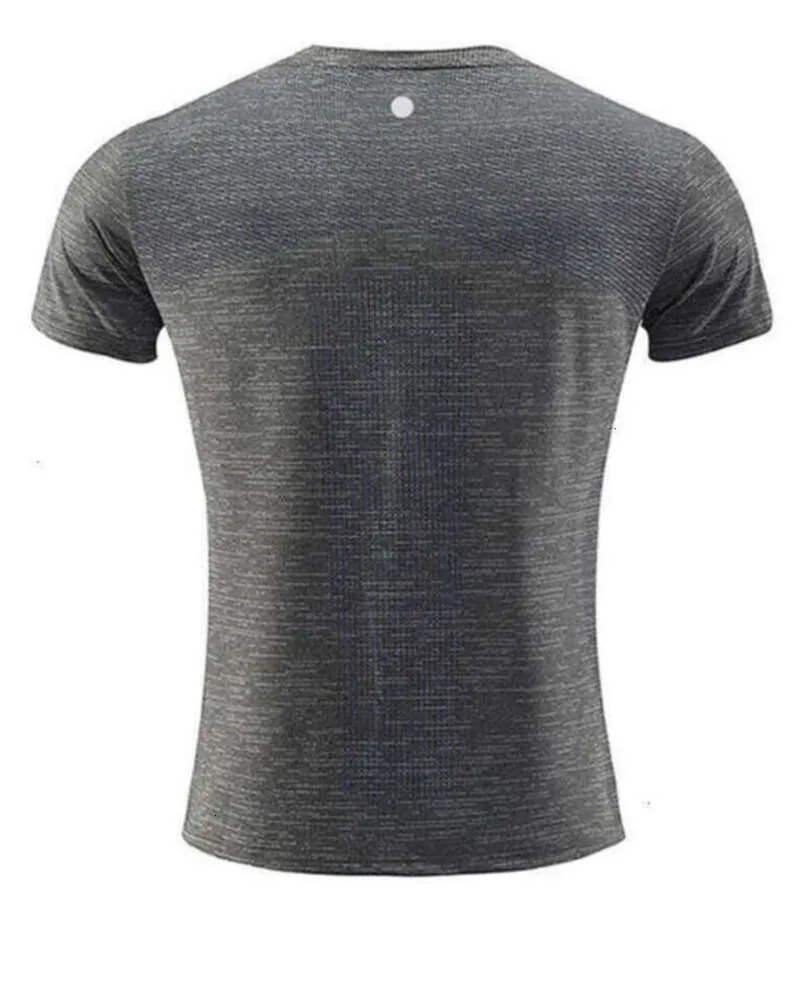 LL Mannen Outdoor Shirts Nieuwe Fitness Gym Voetbal Mesh Terug Sport sneldrogende T-shirt Skinny Mannelijke t-shirt 25