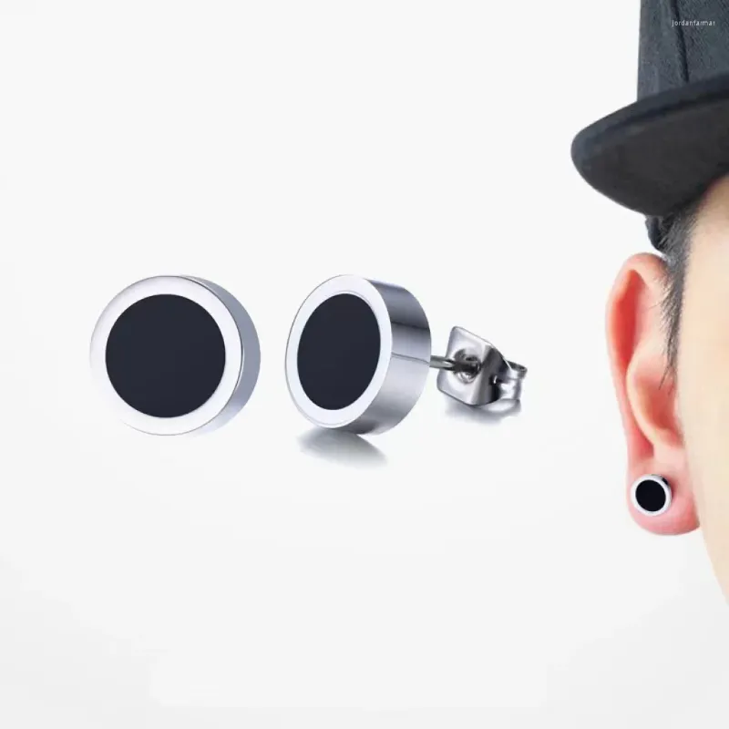 Stud Oorbellen Punk Hip Hop Kleine Gouden Ronde Rvs Unisex Man Earing Vrouwen 2024 Sieraden Groothandel