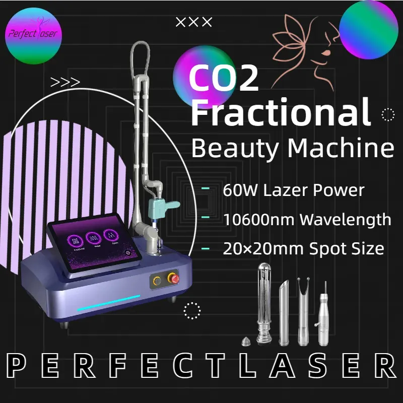 Fractionele RF CO2-lasermachine Fraxel-lasers collageenstimulatie 10600 nm Laserapparatuur voor huidvernieuwing CE FDA Face Lift Acnebehandeling Vaginale aanscherping