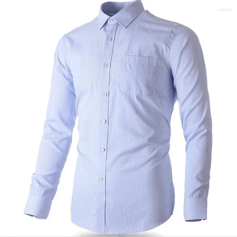 Мужские повседневные рубашки 6XL 7XL 8XL весенне-осенние рубашки с длинным рукавом, большие, облегающие, удобные, для бизнеса, для отдыха, устойчивы к морщинам, не гладкие