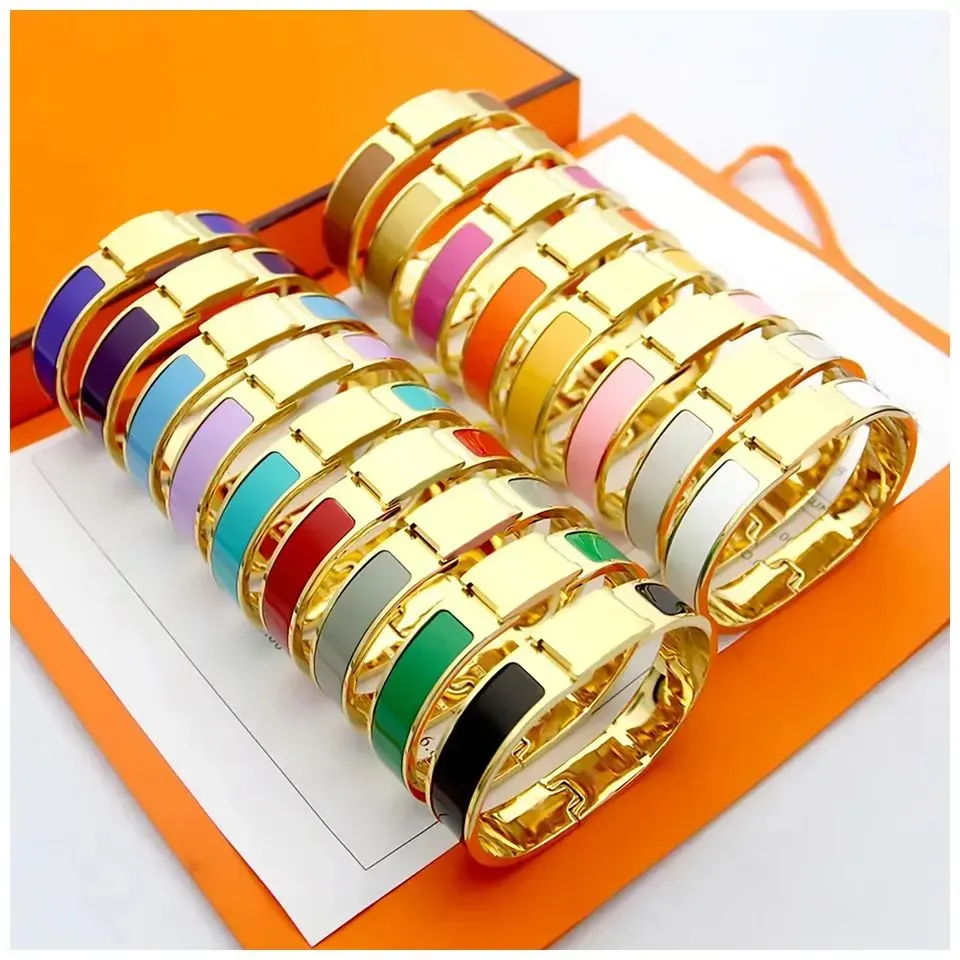 Gold Classics Clic bransoletki kobiety mężczyźni projektanty biżuteria Sier Titanium Steel 19 Kolor Select Wysokiej jakości Nieodglane miłośnicy prezentów unisex