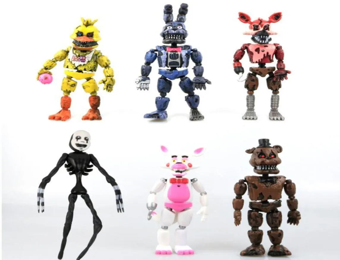 FREDDY039S 14517cmの5泊のゲームFNAF fnaf nightmare freddy chica bonnie funminie foxy pvcアクションフィギュアモデル人形To7053166