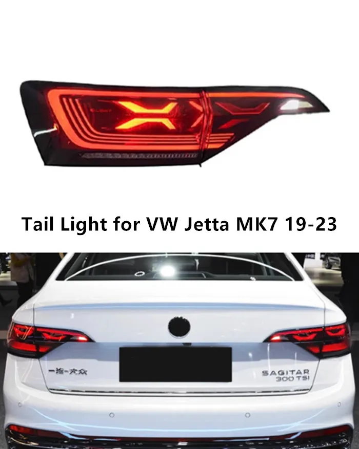 Luz traseira do carro para vw jetta mk7 led lanterna traseira 2019-2023 traseiro correndo freio nevoeiro lâmpada de sinal de volta acessórios automotivos